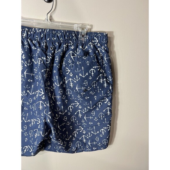 Lands End Men's Blue Anchor Swim Trunks Size Large - Picture 11 of 11